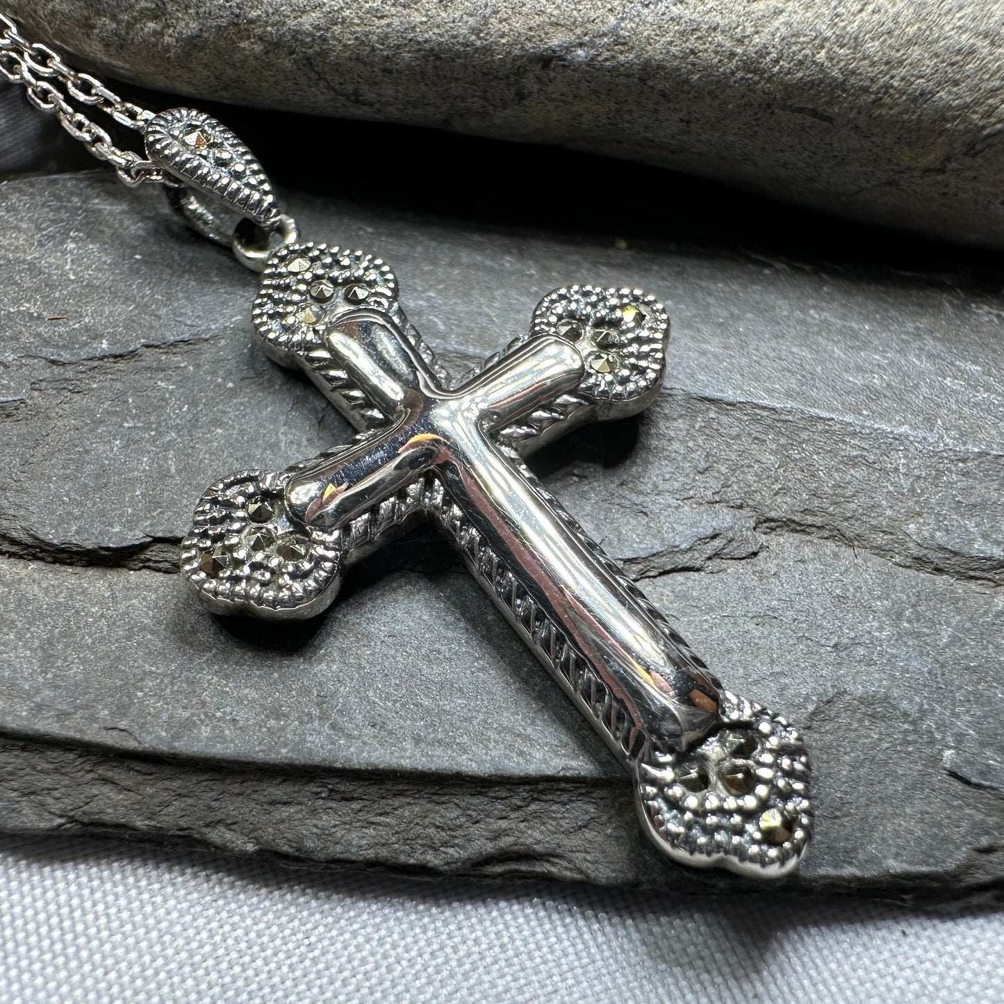 Serenity Celtic Cross Necklace in silver