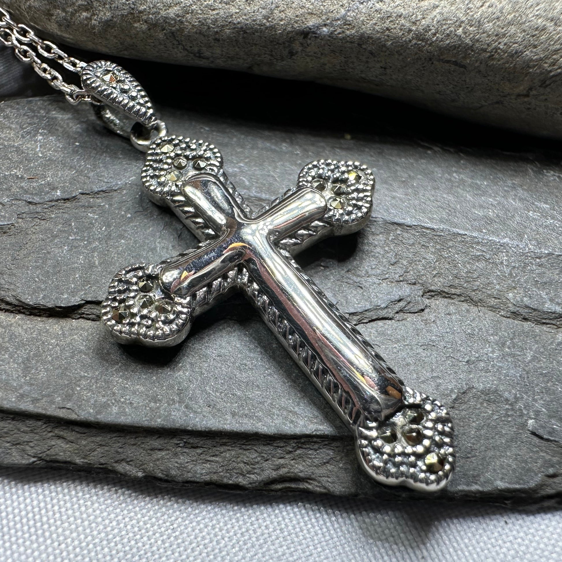 Serenity Celtic Cross Necklace in silver