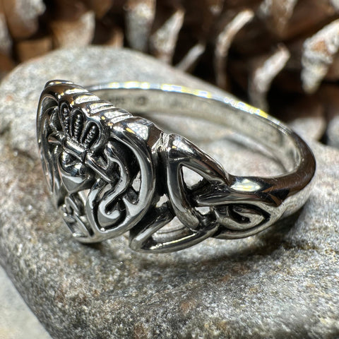 Load image into Gallery viewer, True Love Irish Claddagh Ring in Sterling Silver
