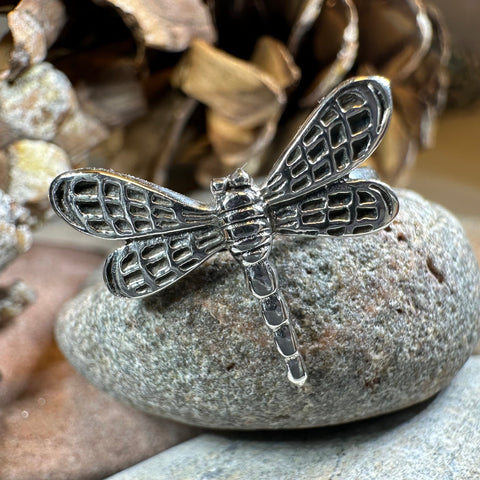 Load image into Gallery viewer, Flutter Dragonfly Ring in Sterling Silver
