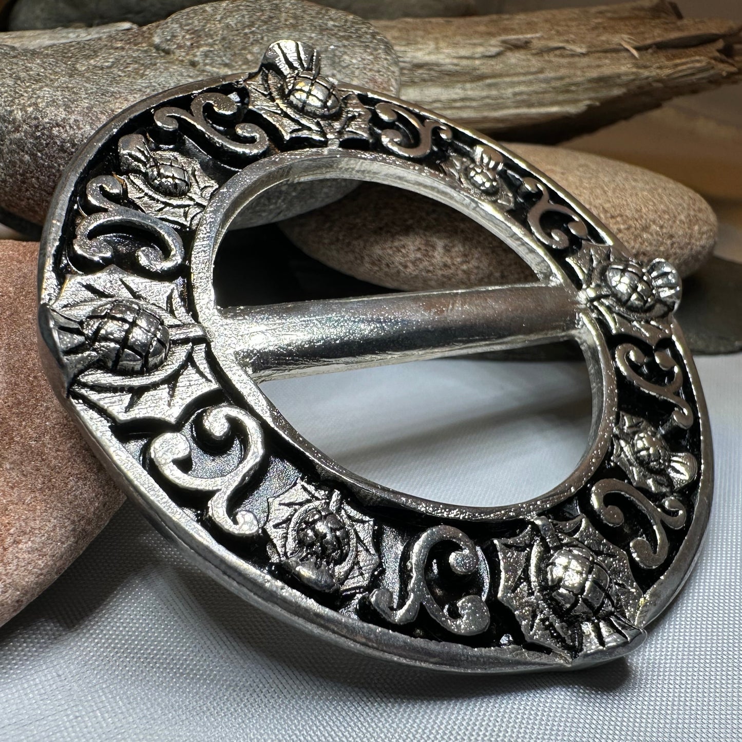 Scottish Thistle Scarf Ring — view 5