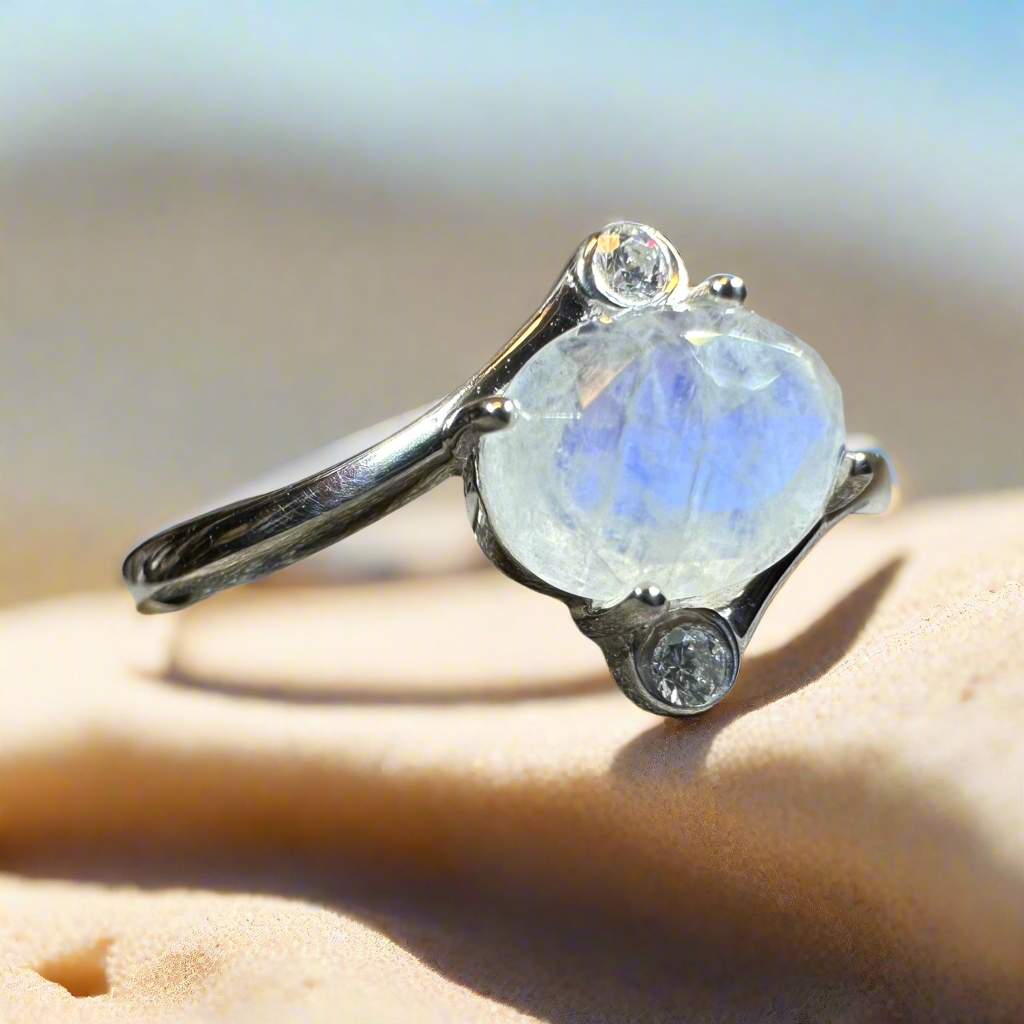 Lysandra Moonstone Ring — view 9