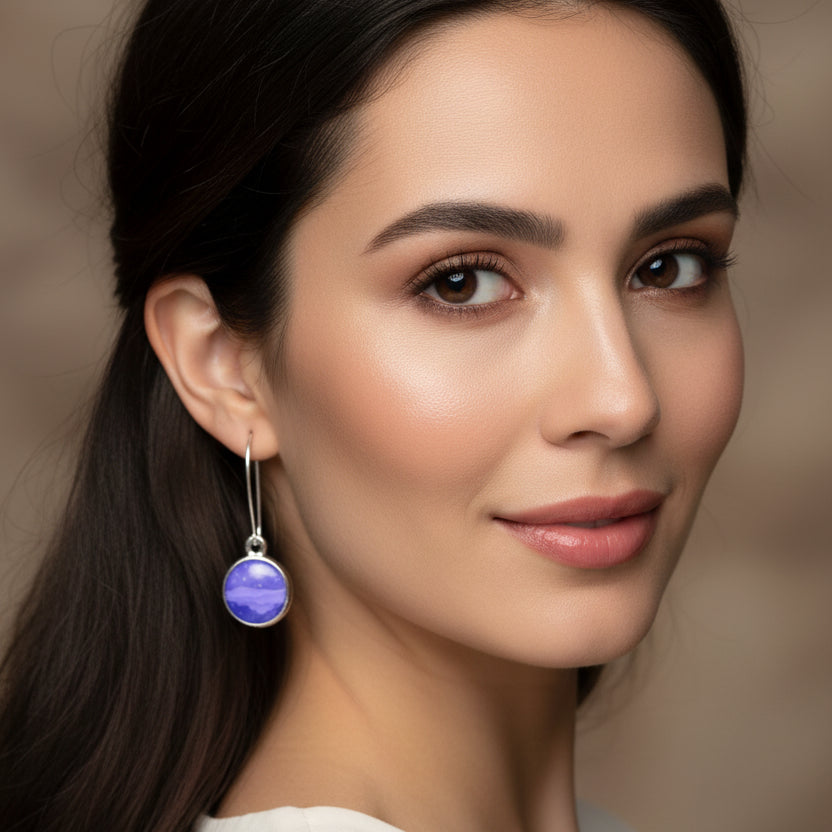 Misty Moonlit Mountain Earrings - Handmade in the U.S.A.
