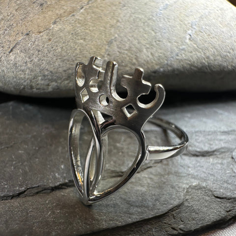 Load image into Gallery viewer, Lady Arieen Scottish Luckenbooth Ring in Sterling Silver
