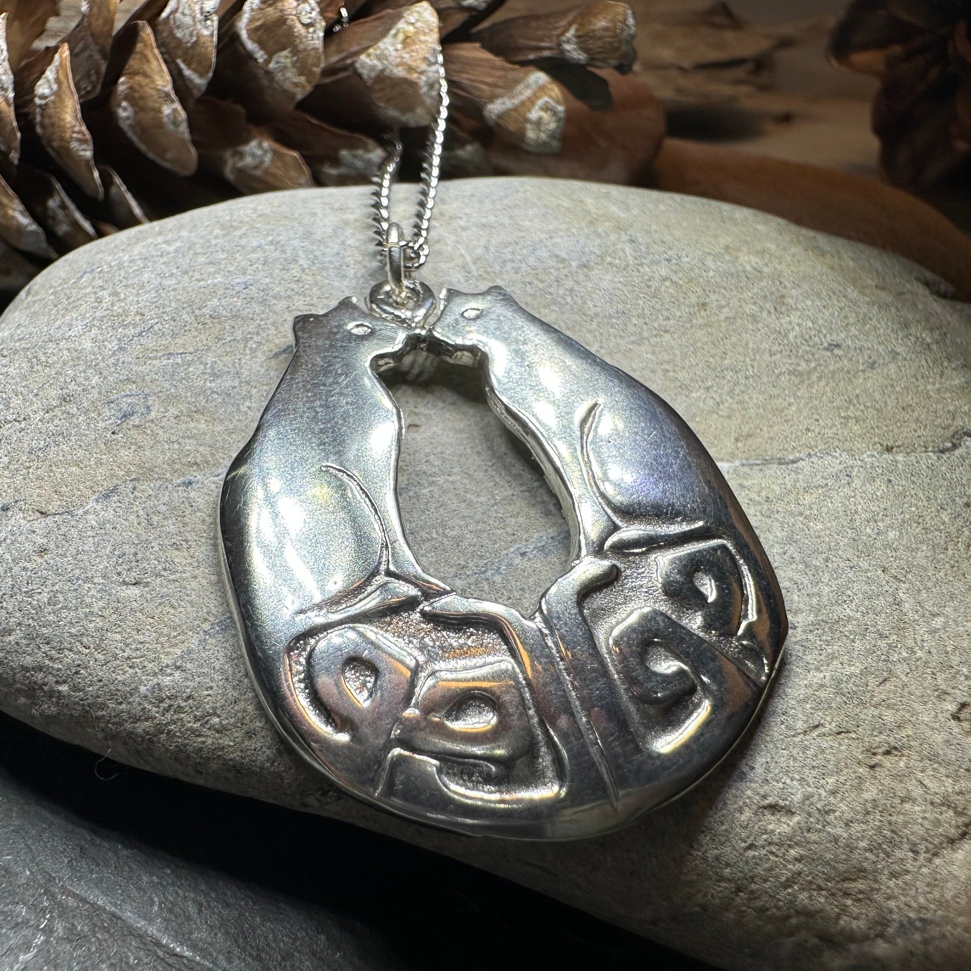 Celtic Cats Necklace - Handmade in Scotland — view 7