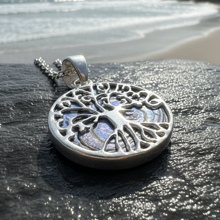 Ryba Tree of Life Necklace in abalone