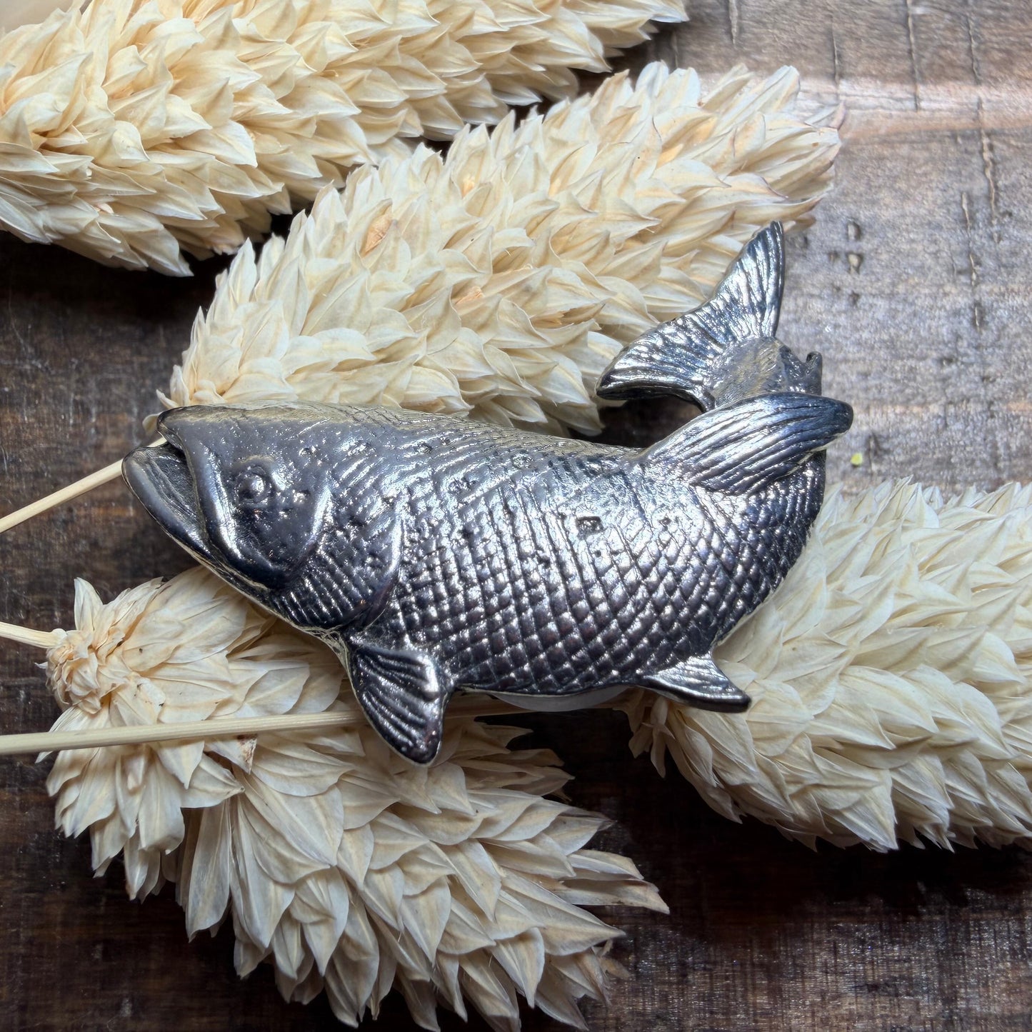 Pewter Trout Fish Lapel Pin - Handmade in Scotland