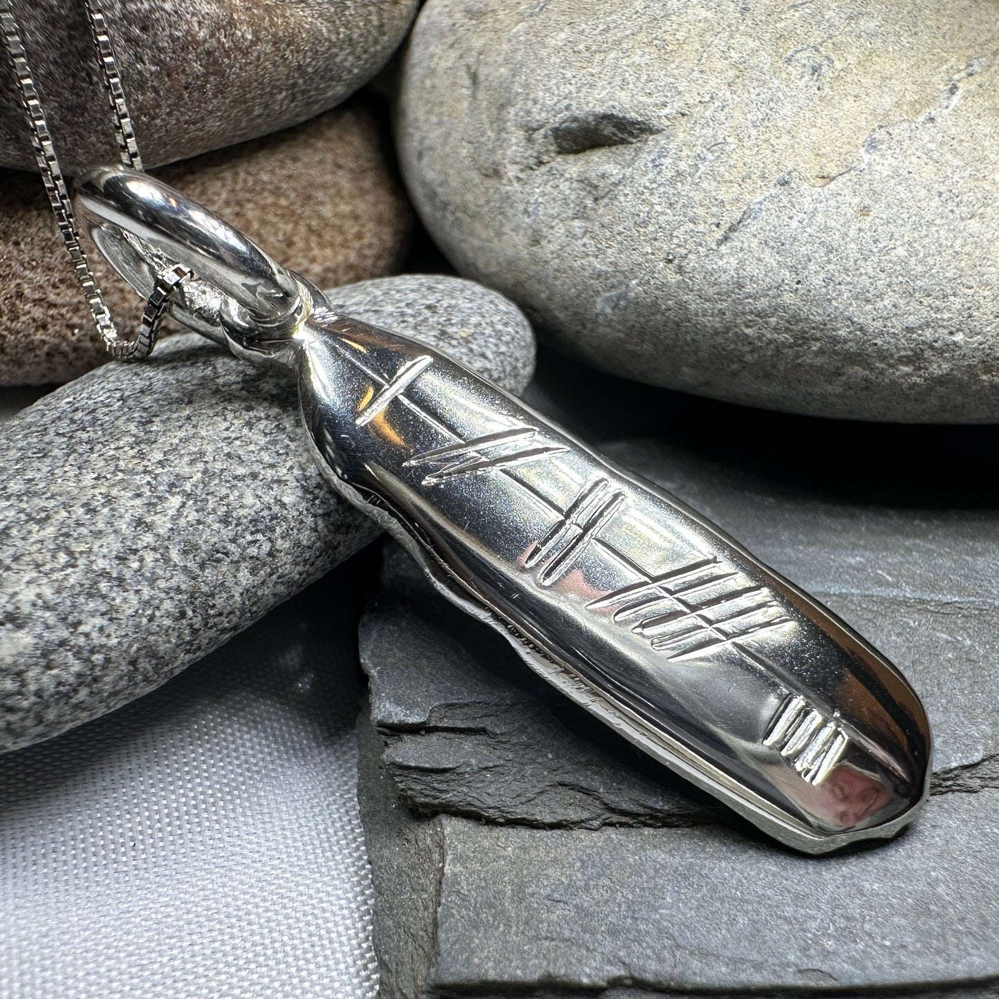 Gaelic Brave Ogham Necklace - Made in Ireland