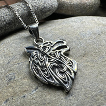 Load image into Gallery viewer, Ian Celtic Wolf Necklace
