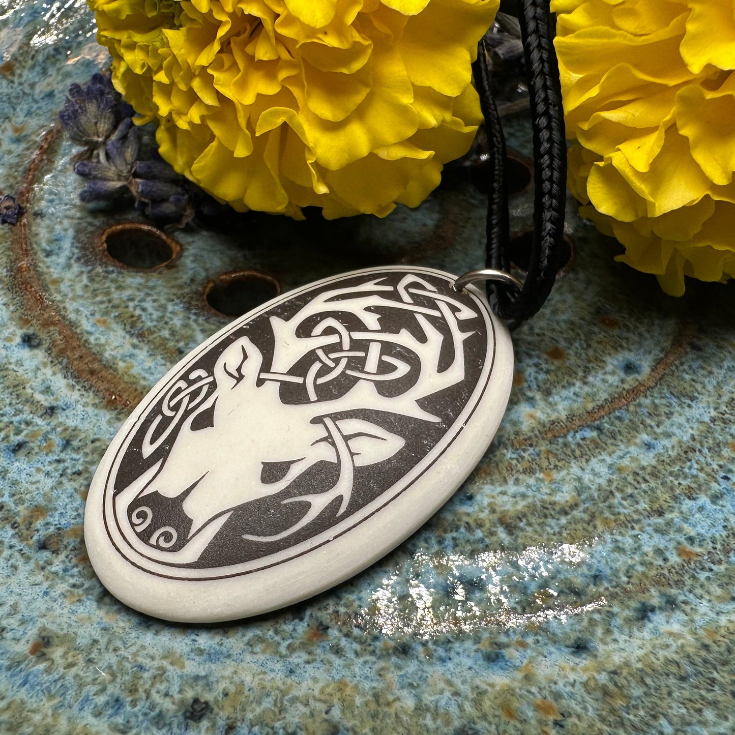Highland Celtic Stag Necklace - Handmade in the U.S.A.