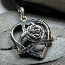Load image into Gallery viewer, Celtic Rose Heart Necklace
