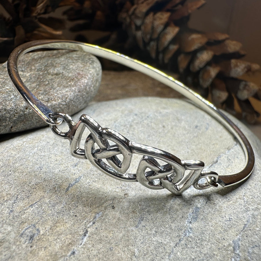 Celtic Love Knot Silver Bracelet in Sterling Silver