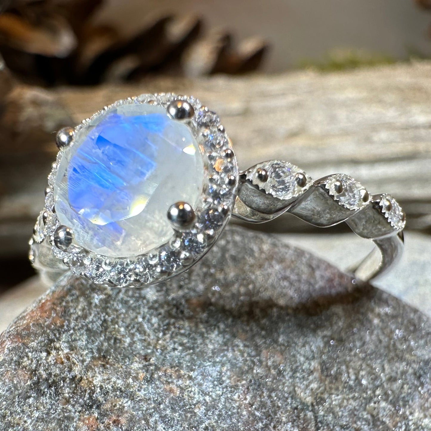 Dunaway Moonstone Ring in sterling silver
