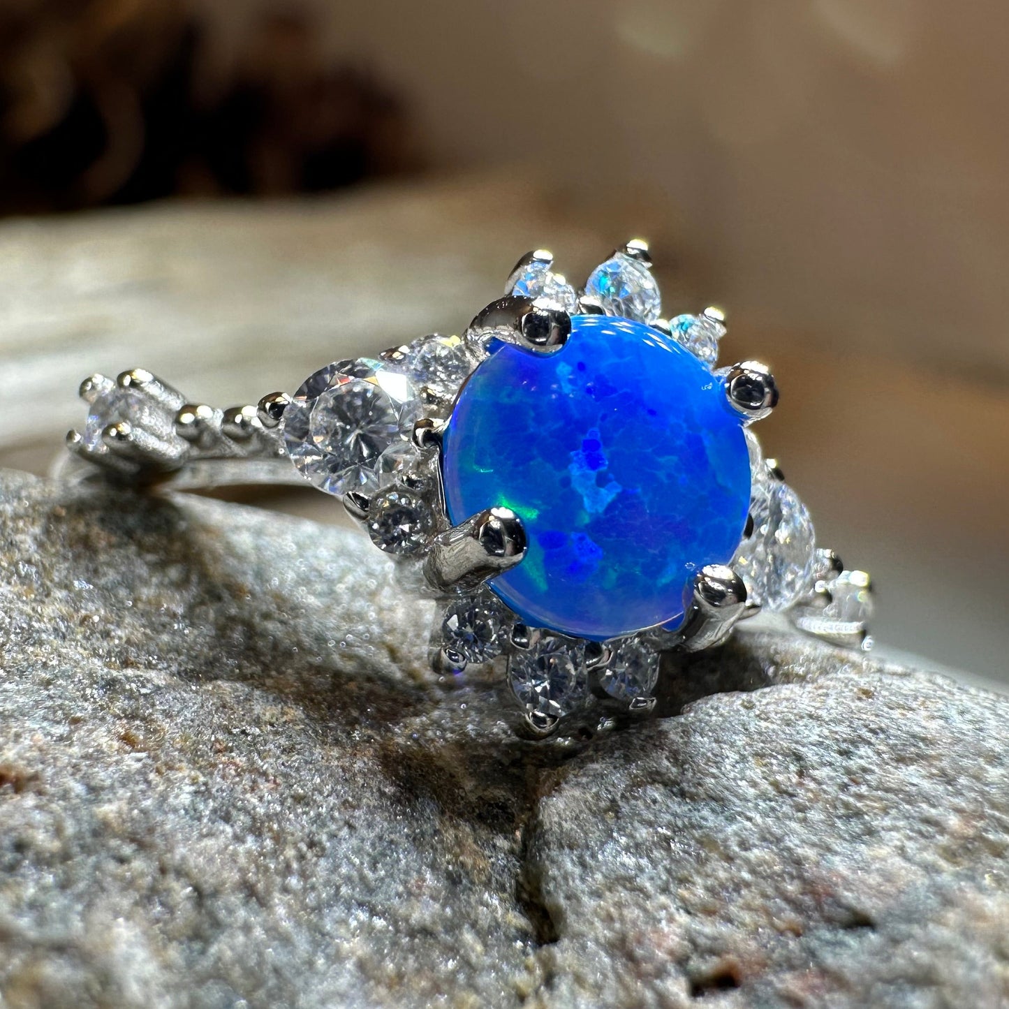 Enchanted Blue Opal Ring