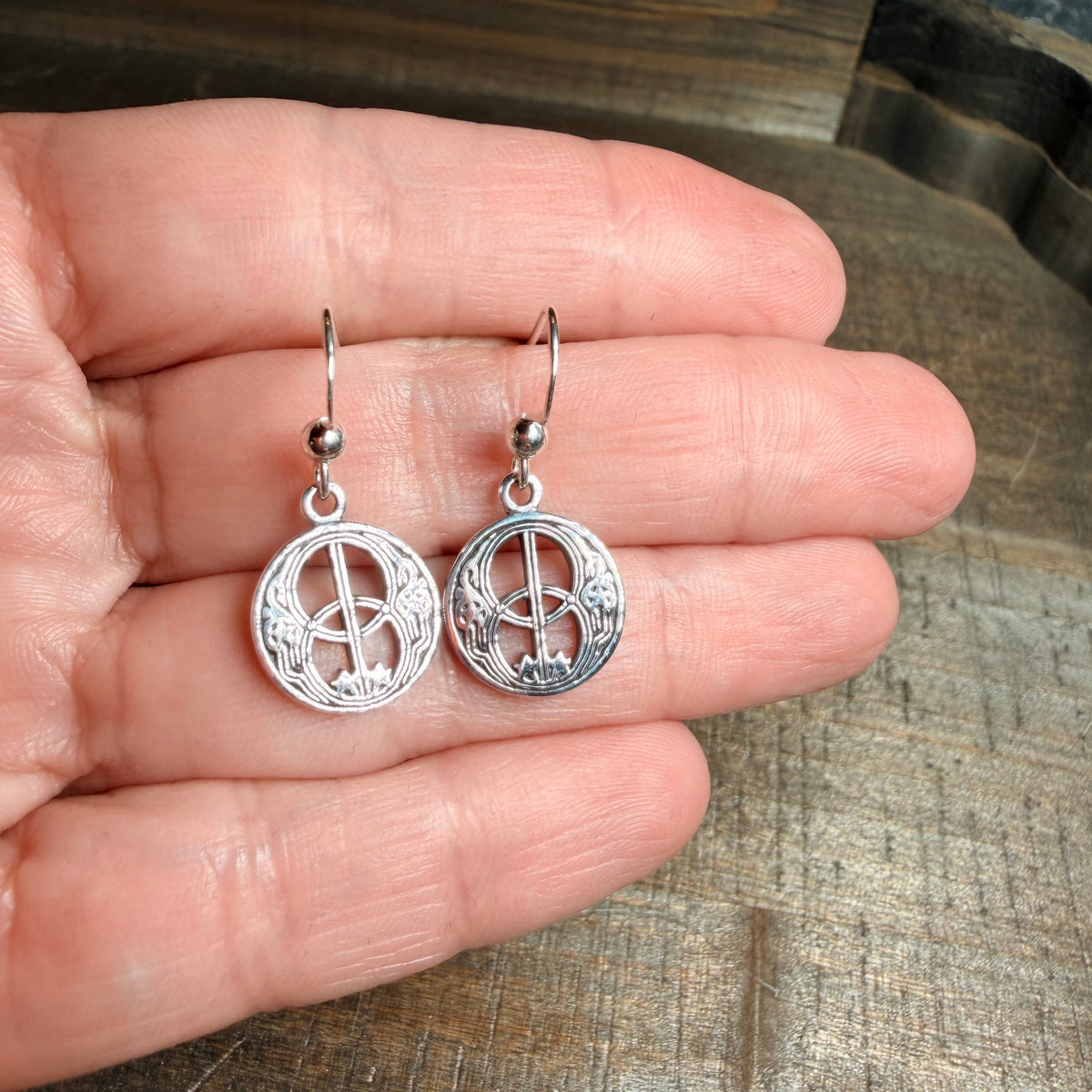 Glastonbury Chalice Well Earrings in Sterling Silver