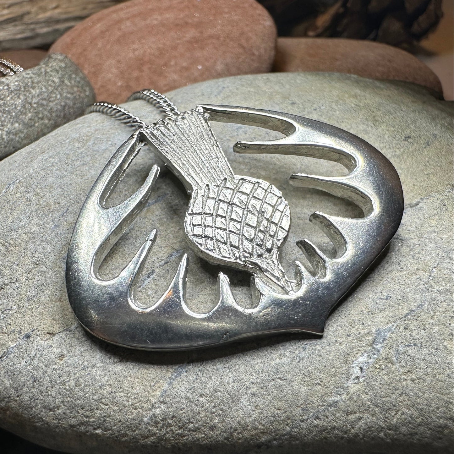 Mackenzie Scottish Thistle Necklace - Handmade in Scotland — view 7