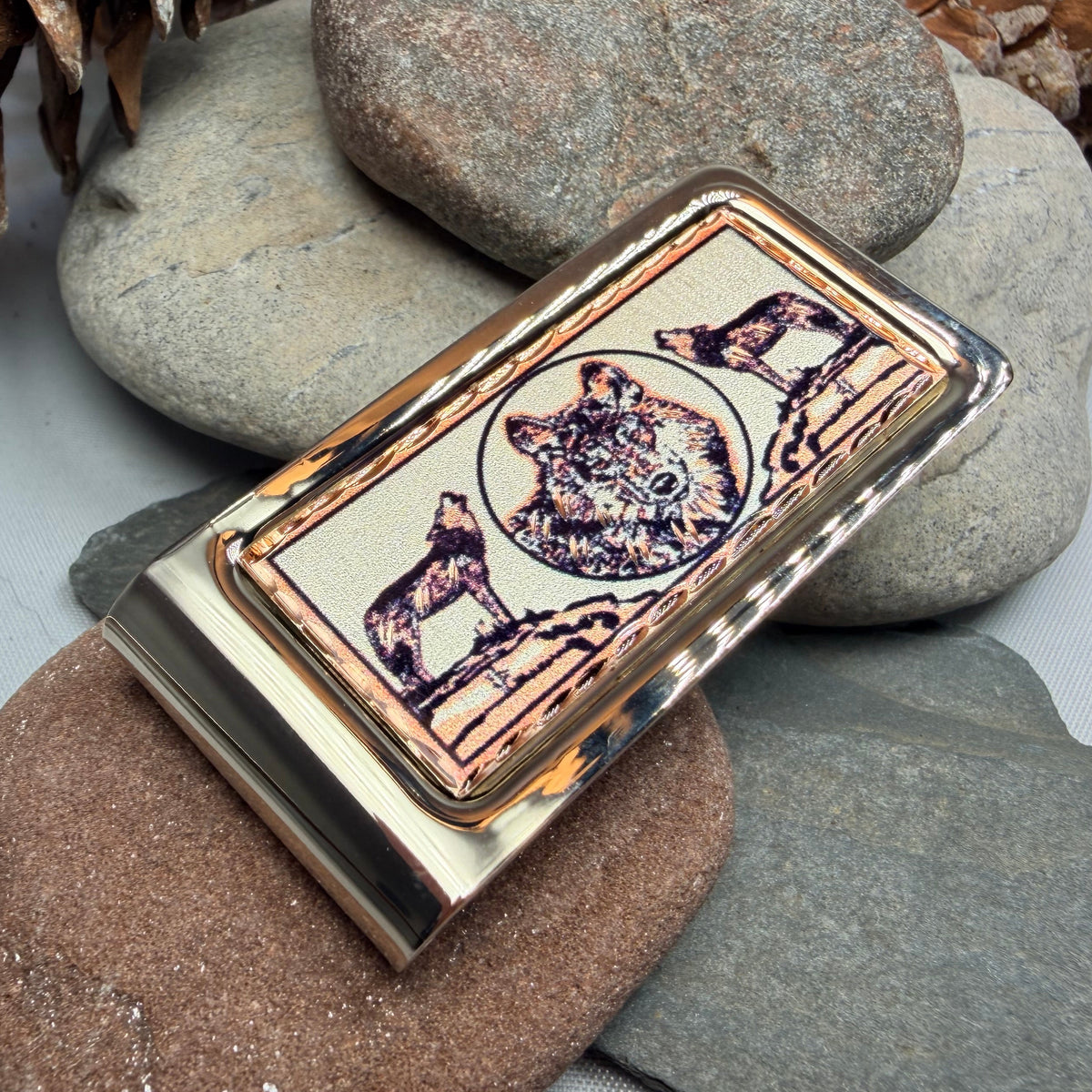 Wolf Pack Copper Money Clip - Handmade in the U.S.A.