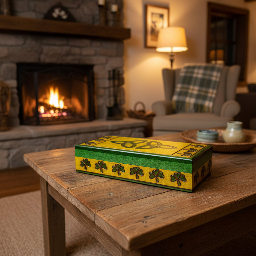 Celtic Trinity Knot Keepsake Box - Handmade Wooden Box