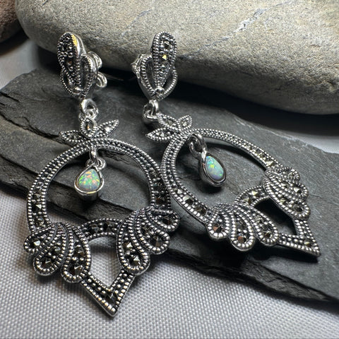 Load image into Gallery viewer, Antoinette Marcasite Earrings
