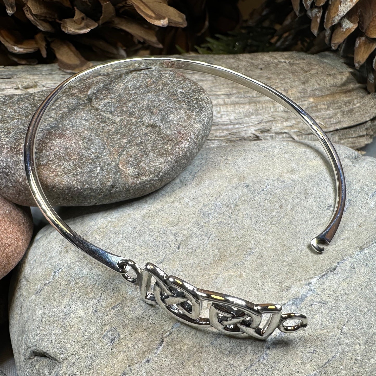 Celtic Love Knot Silver Bracelet in Sterling Silver — view 4