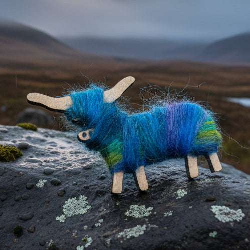 Scottish Highland Cow Scatter Pin - Handmade in Scotland