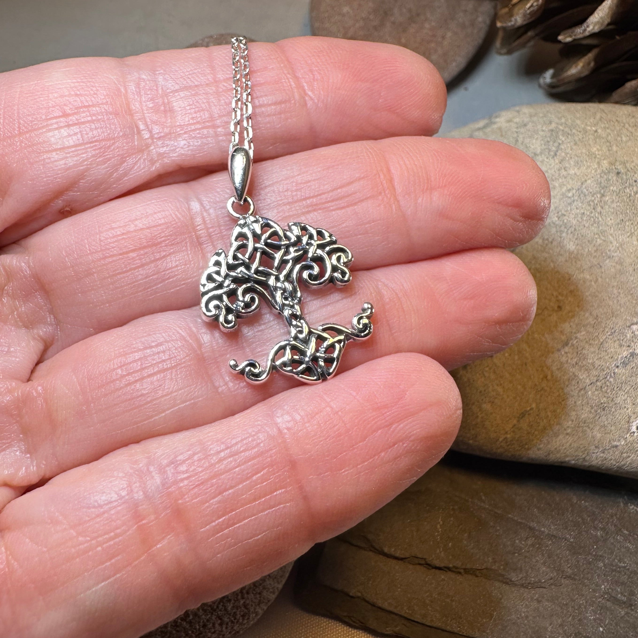 Persephone Celtic Tree of Life Necklace in Sterling Silver