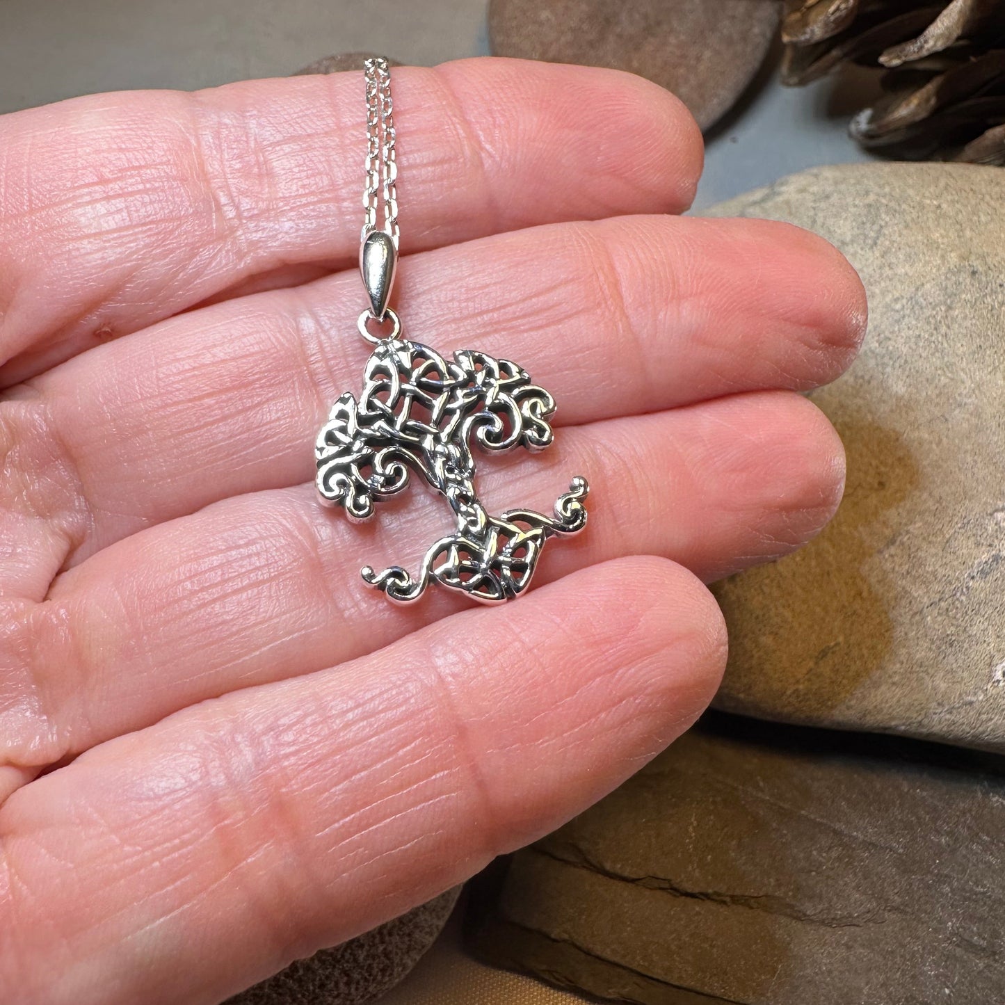 Persephone Celtic Tree of Life Necklace in Sterling Silver