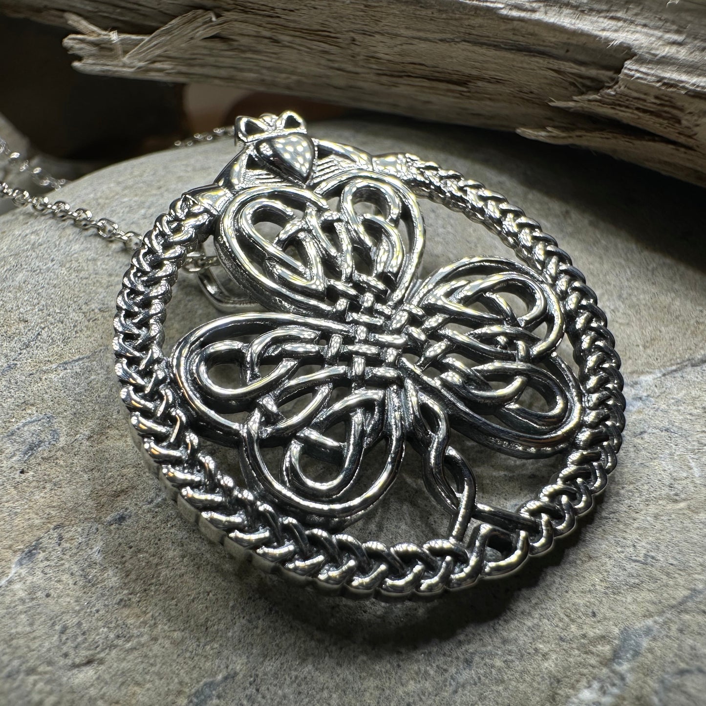 Sylvania Irish Shamrock Claddagh Necklace — view 10