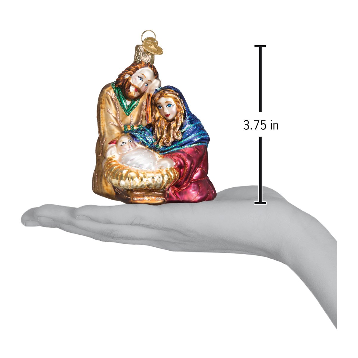 Holy Family Ornament - Handblown Glass