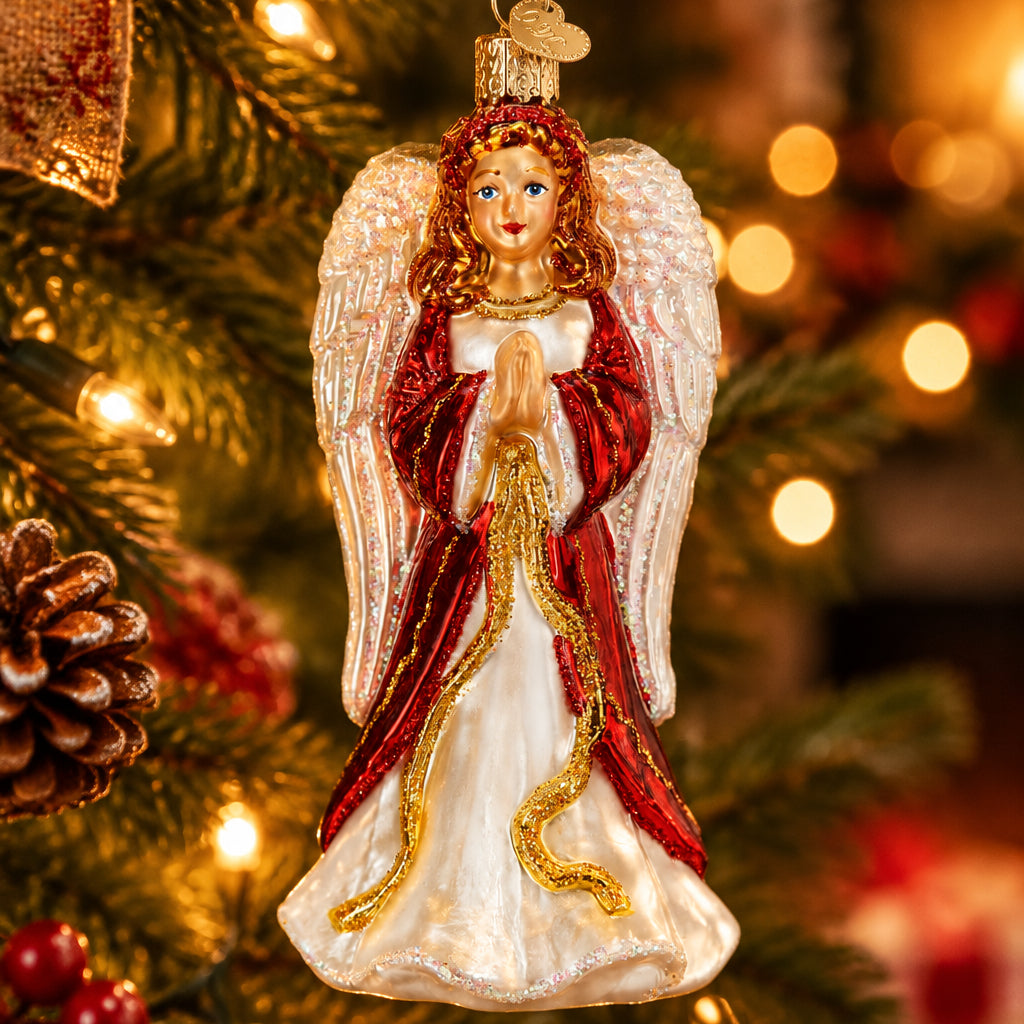 Divinity Angel Ornament - Handblown Glass