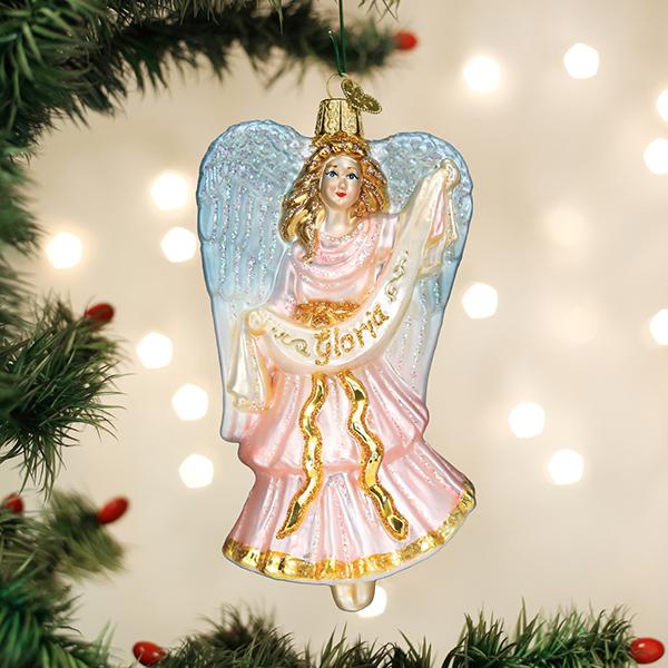 Gloria Nativity Angel Ornament - Handblown Glass