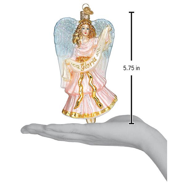 Gloria Nativity Angel Ornament - Handblown Glass