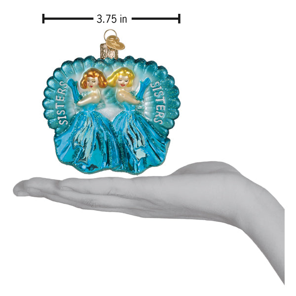 Sisters Sisters Ornament - Handblown Glass