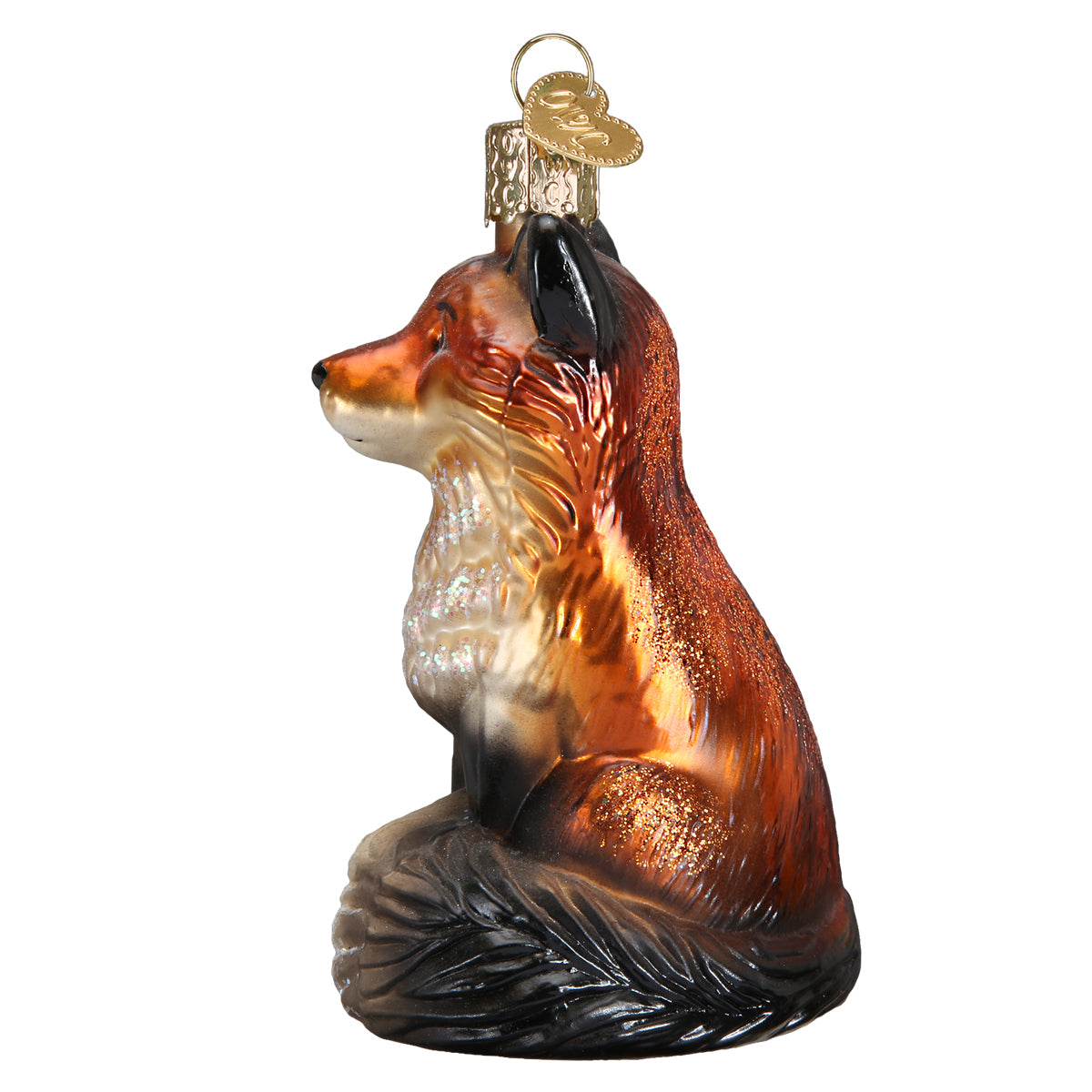 Fox Ornament - Handblown Glass