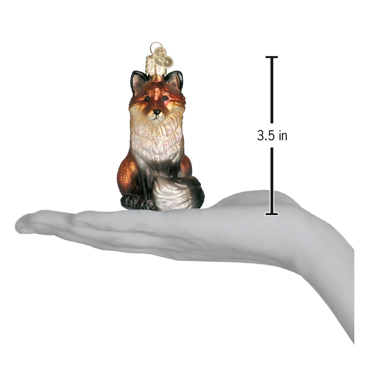 Fox Ornament - Handblown Glass