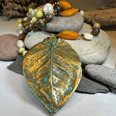 Load image into Gallery viewer, Autumn Forest Long Necklace
