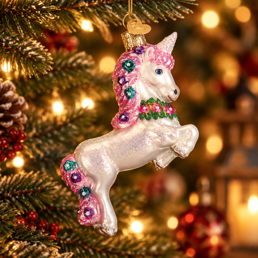 Prancing Unicorn Ornament — view 3