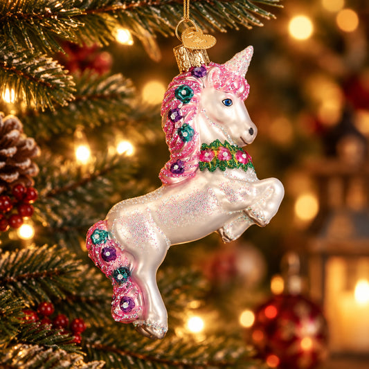 Prancing Unicorn Ornament — view 3