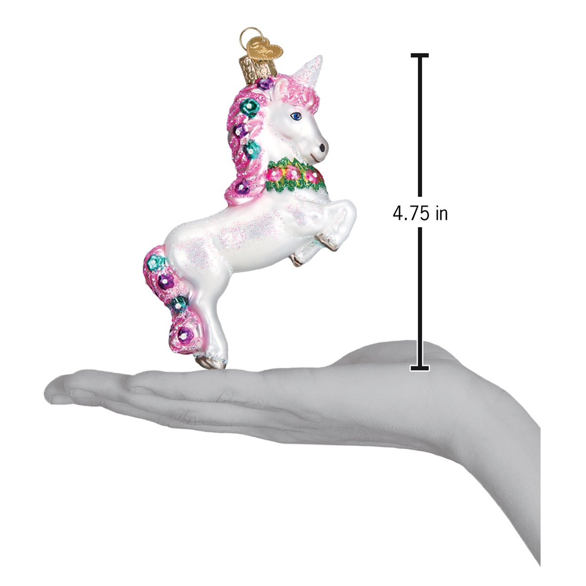Prancing Unicorn Ornament — view 7