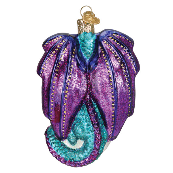 Fantasy Dragon Ornament - Handblown Glass