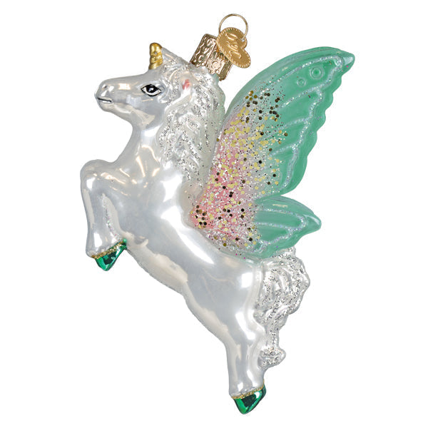 Radiant Pegasus Ornament - Handblown Glass