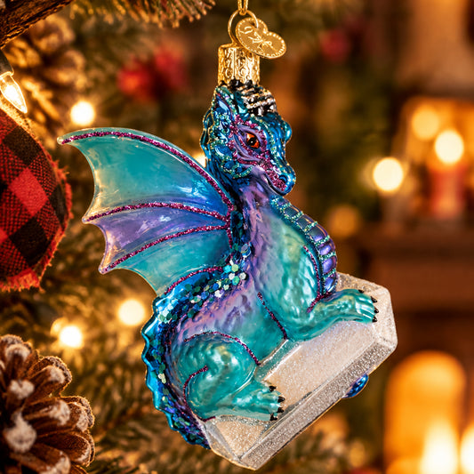 Celestial Dragon Ornament - Handblown Glass