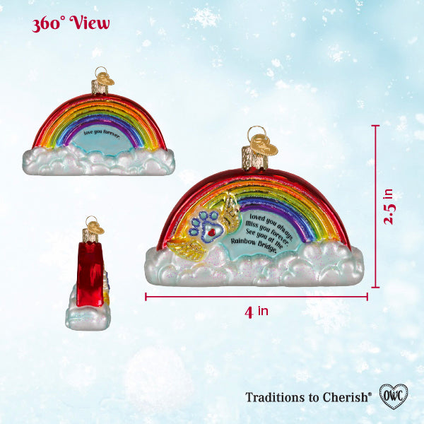 Pawprints On My Heart Ornament - Handblown Glass