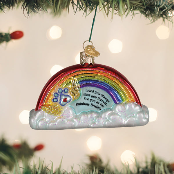 Pawprints On My Heart Ornament - Handblown Glass