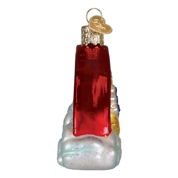 Pawprints On My Heart Ornament - Handblown Glass