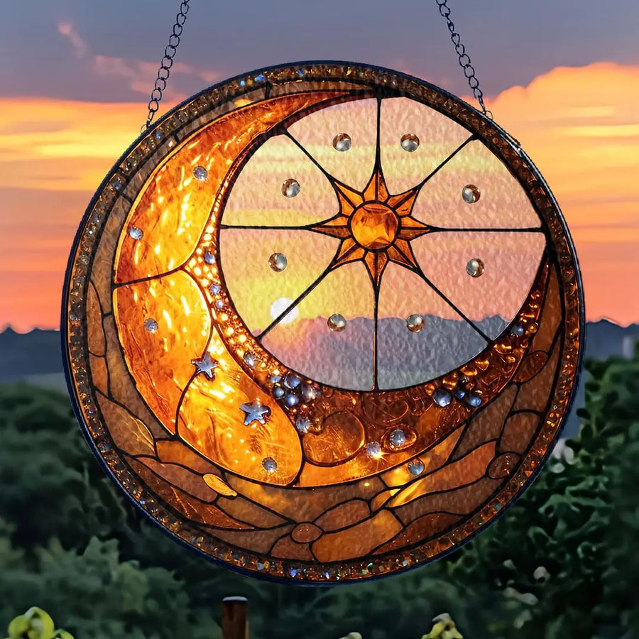 Crescent Moon & Sun Suncatcher