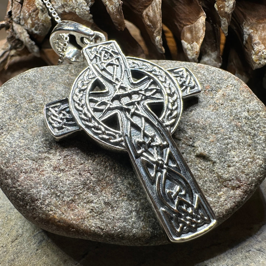 Grant Celtic Cross Necklace in Sterling Silver