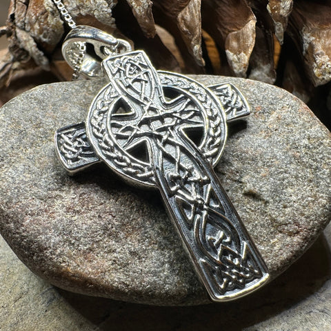 Load image into Gallery viewer, Grant Celtic Cross Necklace in Sterling Silver
