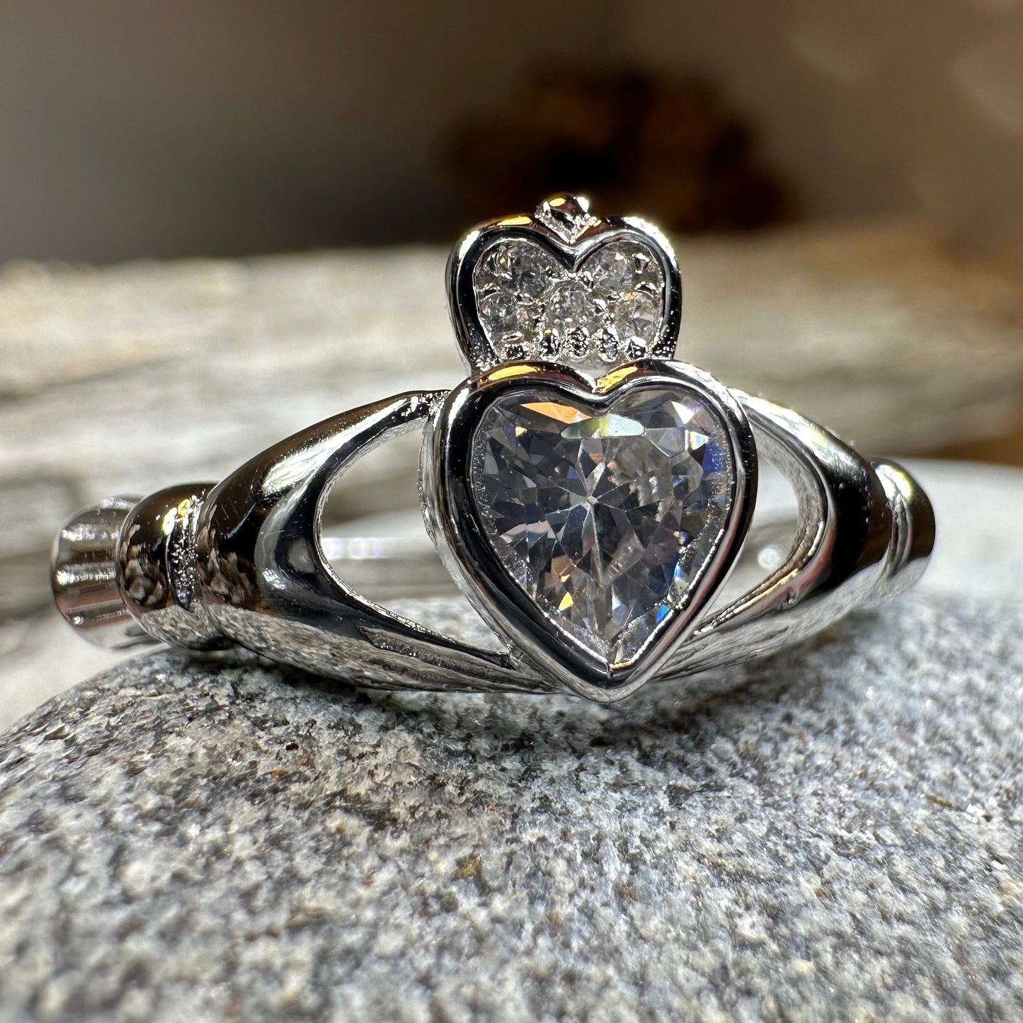 Debutante Irish Claddagh Ring in Sterling Silver