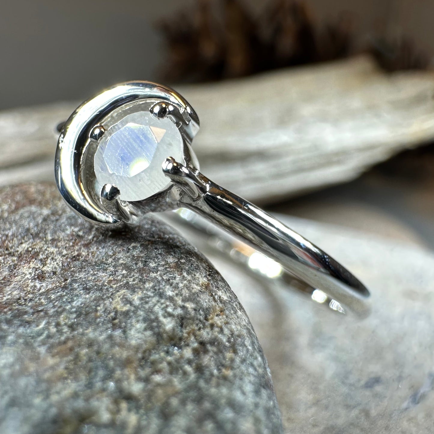 Ophelia Crescent Moon Ring — view 8